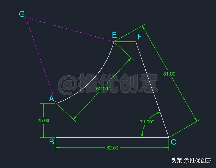 “起点、端点、角度”绘制圆弧 CAD 制图 AutoCAD 实战教程 机械制图