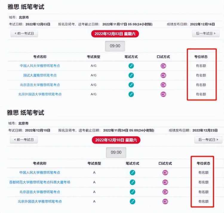 11-12月 雅思UKVI 新考位放出！雅思考位汇总来啦~快抓住最后时机