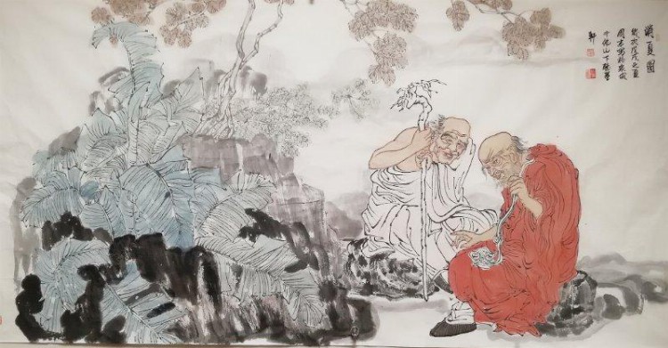 战友情艺术团书画院：青山不墨千秋画，流水无弦万古琴