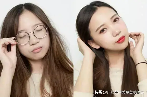 「广州美甲美妆培训探店」圆脸福利，不得不掌握的瘦脸化妆大法