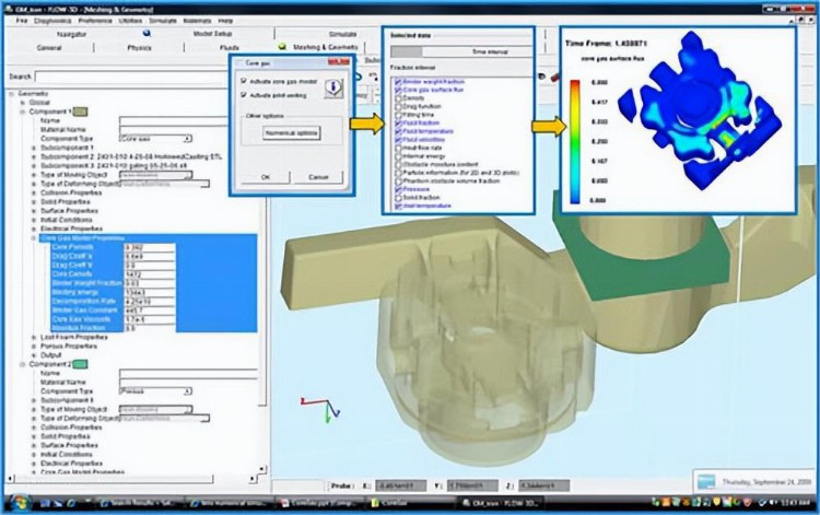 压铸模拟软件flow-3d cast的气芯模型检测孔隙度-马路科技