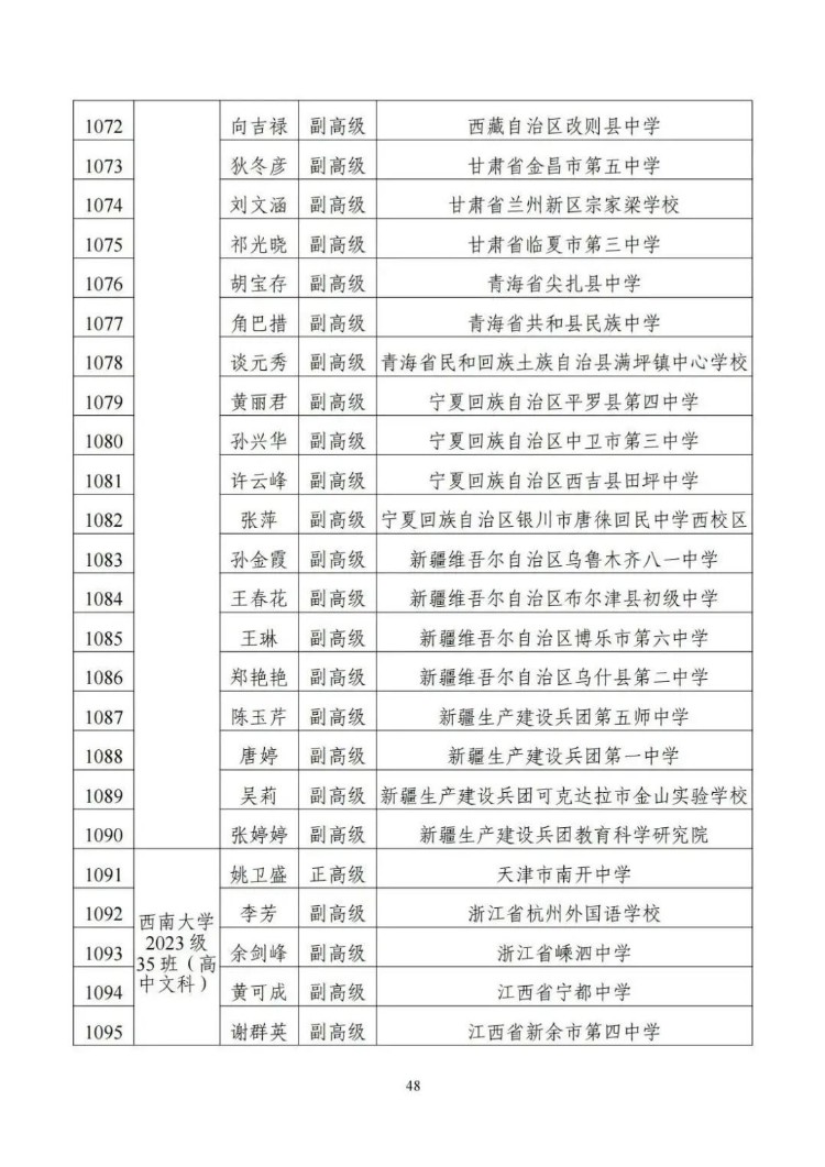 名单来了！教育部公布1154名新时代中小学学科领军教师示范性培训培养对象