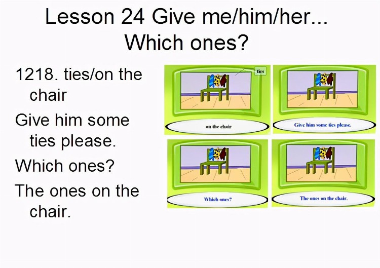 新概念英语第一册，课文课件自学整理Lesson 24 Give me/him/her