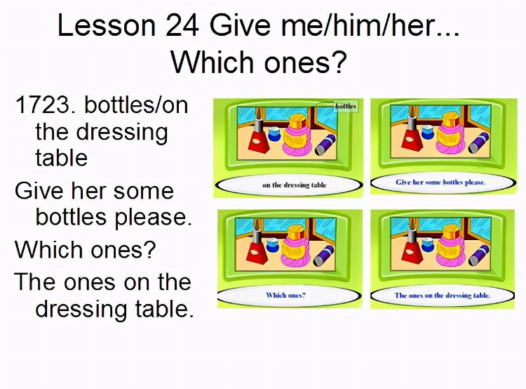 新概念英语第一册，课文课件自学整理Lesson 24 Give me/him/her