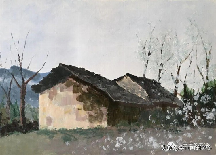 习画记游：樱桃花开凹河村