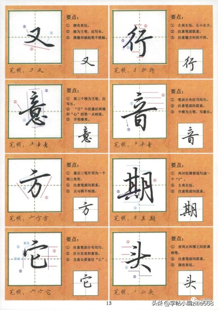 成人1000个行楷范字的规范书写，收藏练字