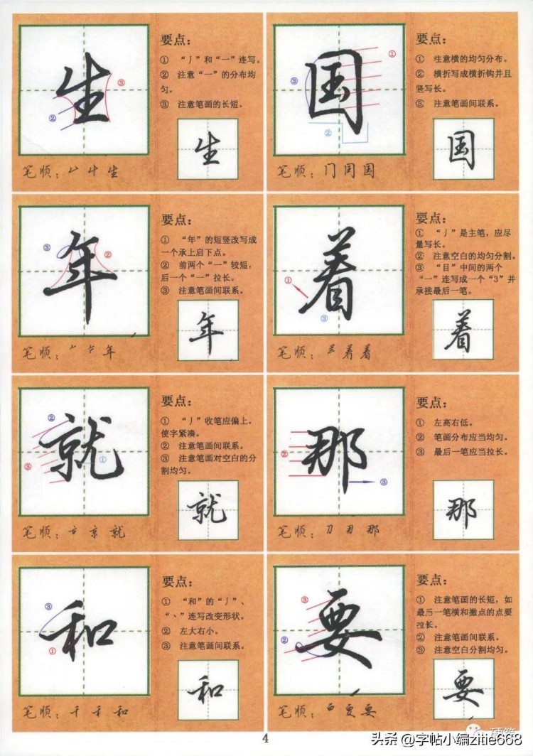 成人1000个行楷范字的规范书写，收藏练字