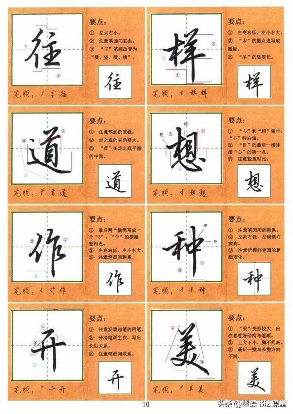 成人练字必备：常用1000 字行楷技法讲解