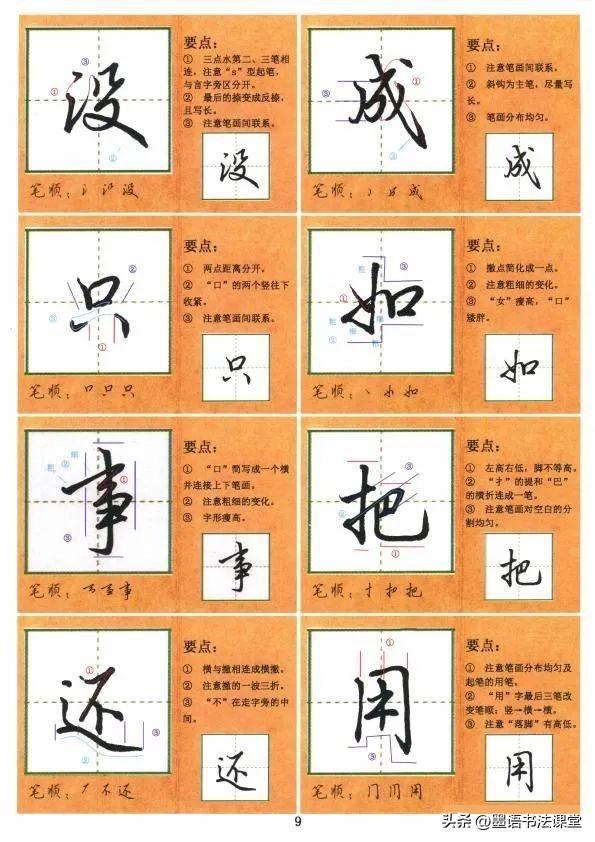 成人练字必备：常用1000 字行楷技法讲解