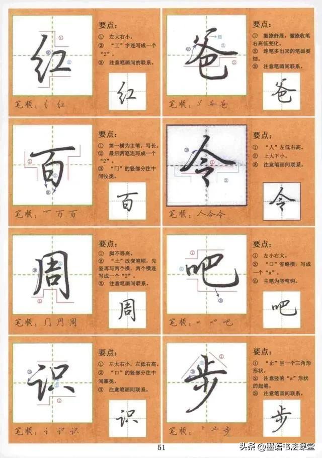 成人练字必备：常用1000 字行楷技法讲解