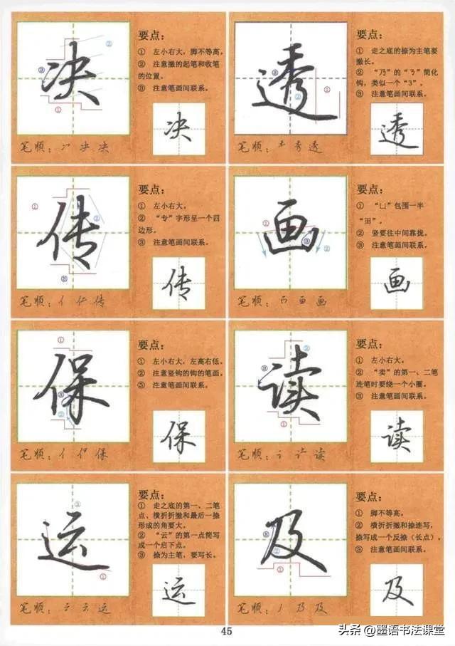 成人练字必备：常用1000 字行楷技法讲解