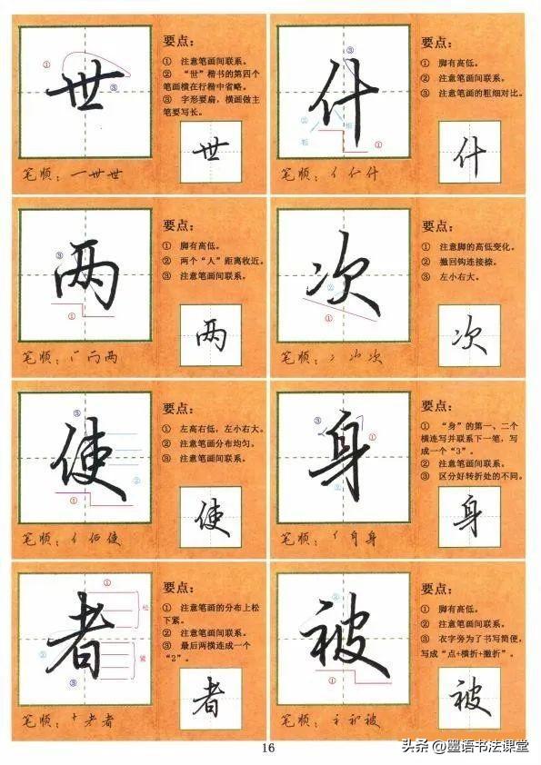 成人练字必备：常用1000 字行楷技法讲解