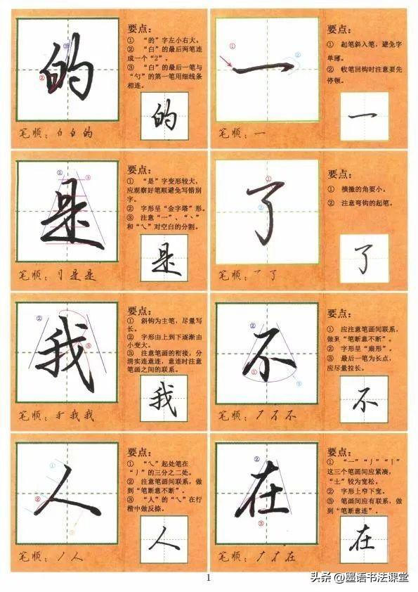 成人练字必备：常用1000 字行楷技法讲解