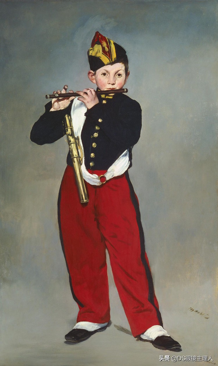 法国画家马奈的作品之吹笛子的少年