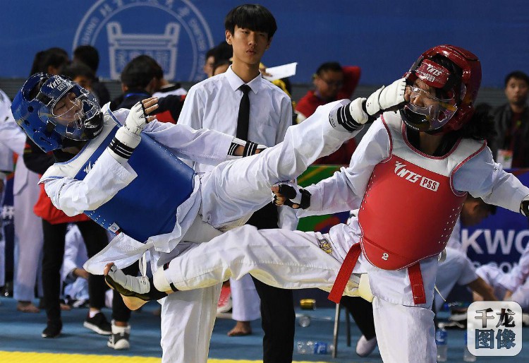 2018第10届北京市体育大会跆拳道比赛举行 近千余名小选手参加比拼