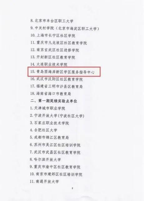 山东唯一！新区学区服务指导中心入选全国“城市社区学习中心（CLC）能力建设”项目第二期实验点