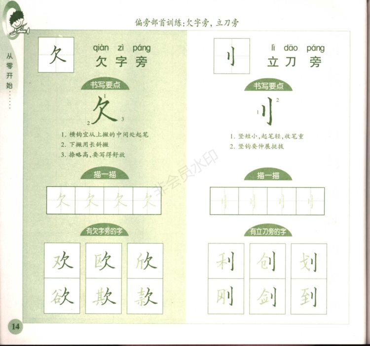 零基础学硬笔楷书入门，这份字帖图文并茂