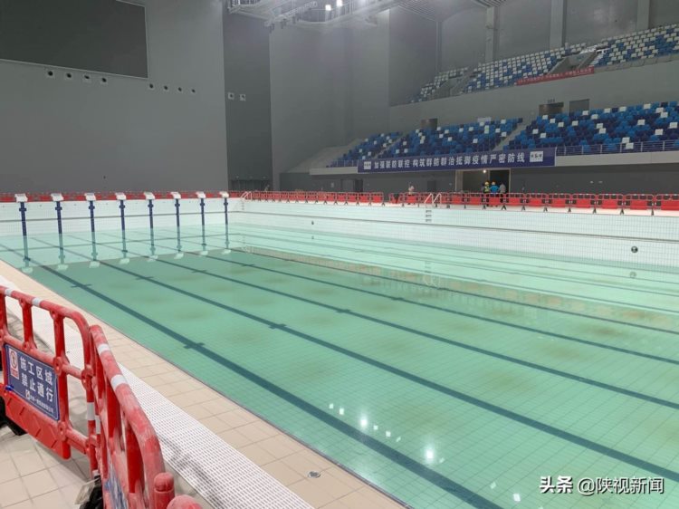 注水测试！西安奥体中心游泳跳水馆抓紧扫尾冲刺施工
