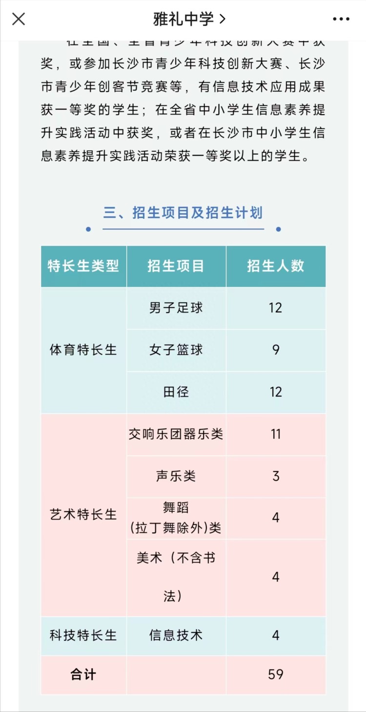 看了长沙初中艺体特招项目，我下定决心：老实带孩子走读书这条路