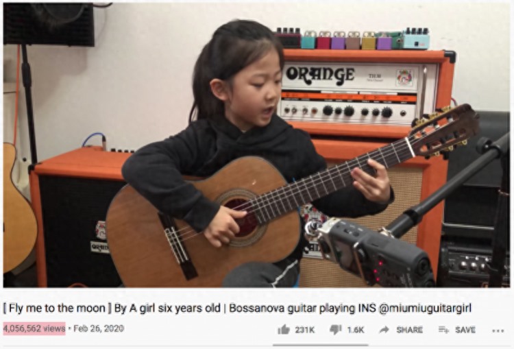 6岁南京女孩吉他弹唱火到国外获赞疗愈人心，父亲称每天练六小时