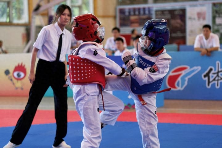 迎亚运共参与全国青少儿跆拳道巡回赛在千年古镇安昌开赛