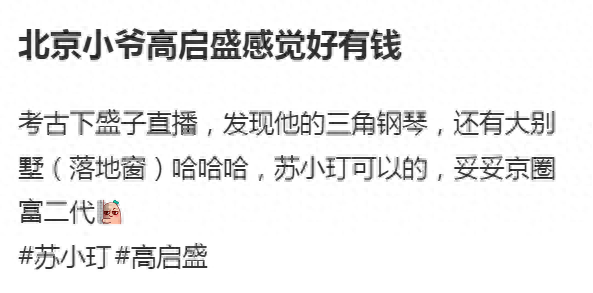 苏小玎北京豪宅火了钢琴26万爸爸正厅级网友：退休也要查