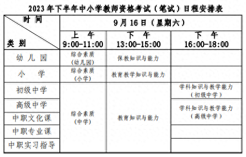 青海省2023年下半年中小学教师资格考试笔试报名通告