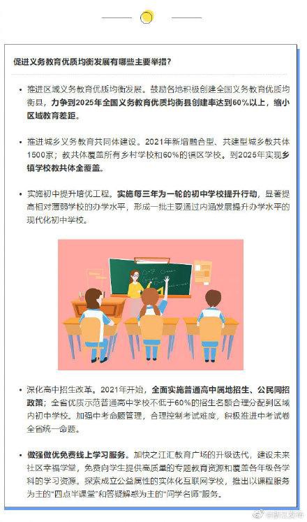 浙江省发布义务教育阶段双减实施方案